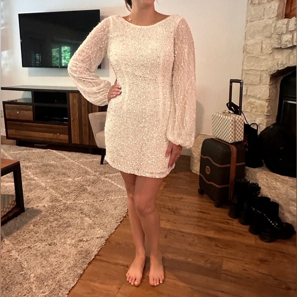 Anthropologie x BHLDN Forever That Girl Kanelle Embellished Sequin Mini Dress